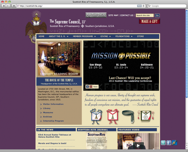 Scottish Rite of Freemasonry Web Site