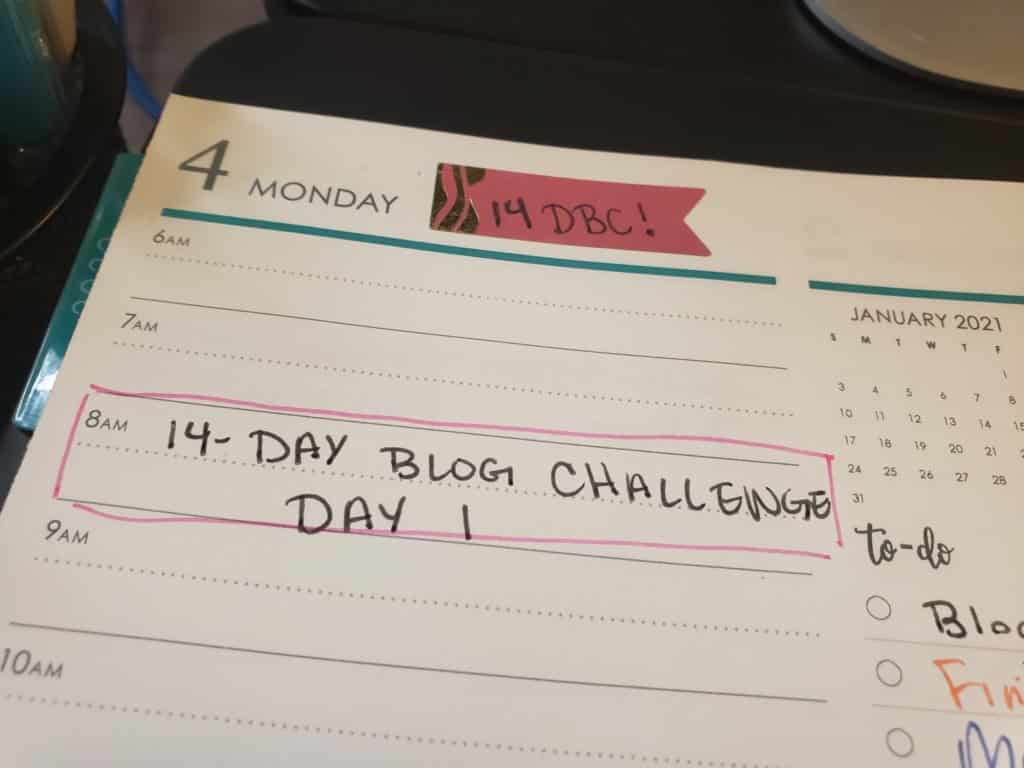 Block time in your calendar for writing your blog during the blogging challenge.