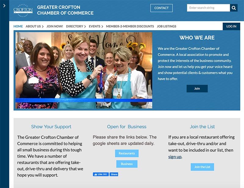 Greater Crofton Chamber of Commerce website (new)